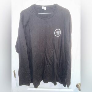 Black Long Sleeve Shirt with Logo